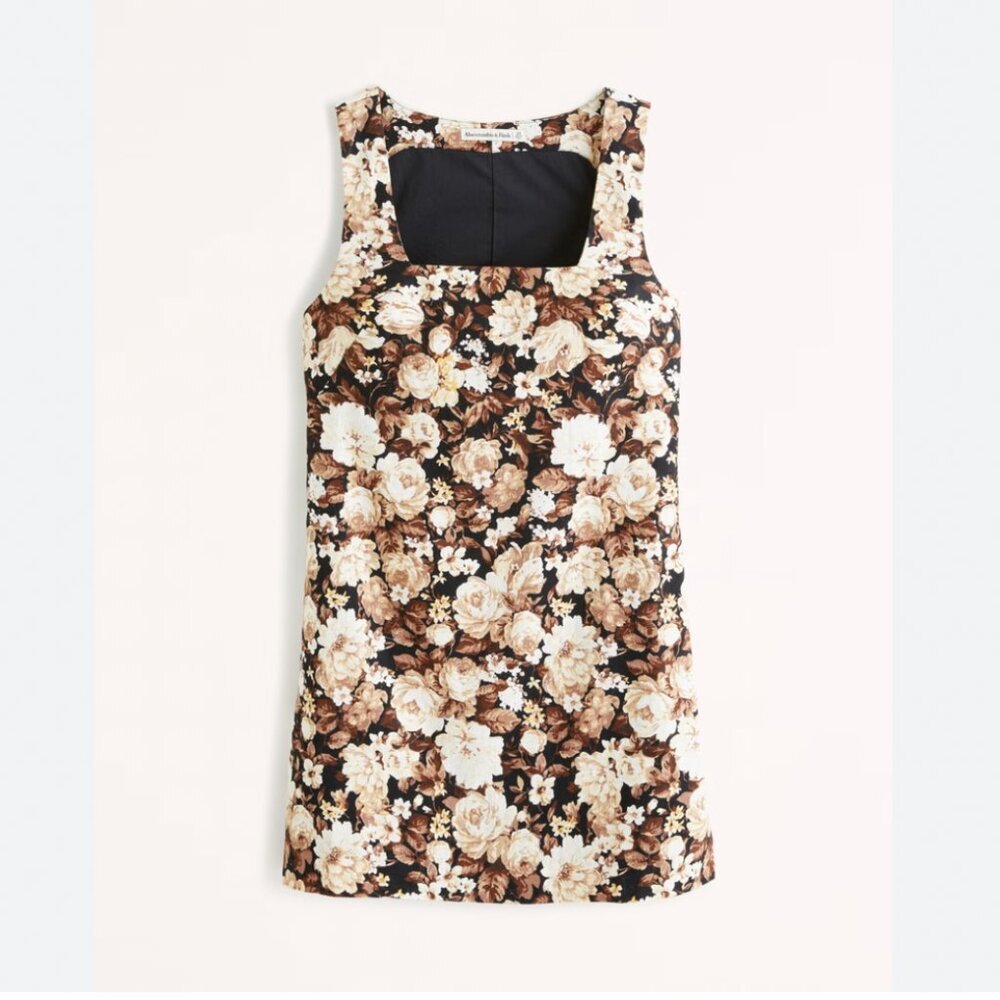 Abercrombie & Fitch Floral Mini Dress - Black and Brown